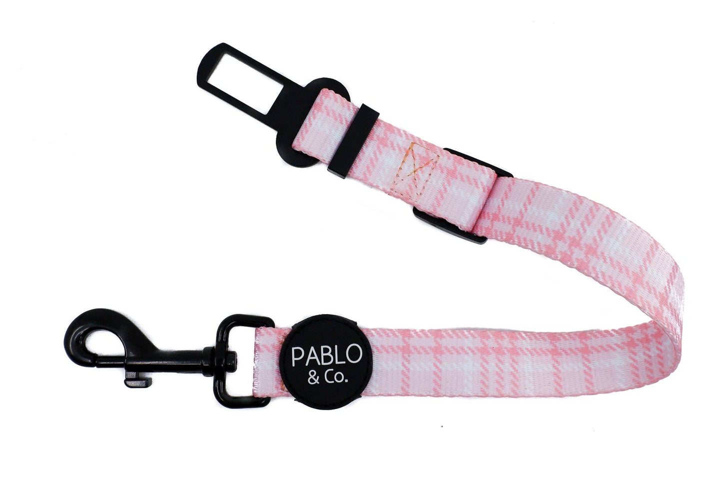 Pink Houndstooth: Adjustable Car Restraint: Large