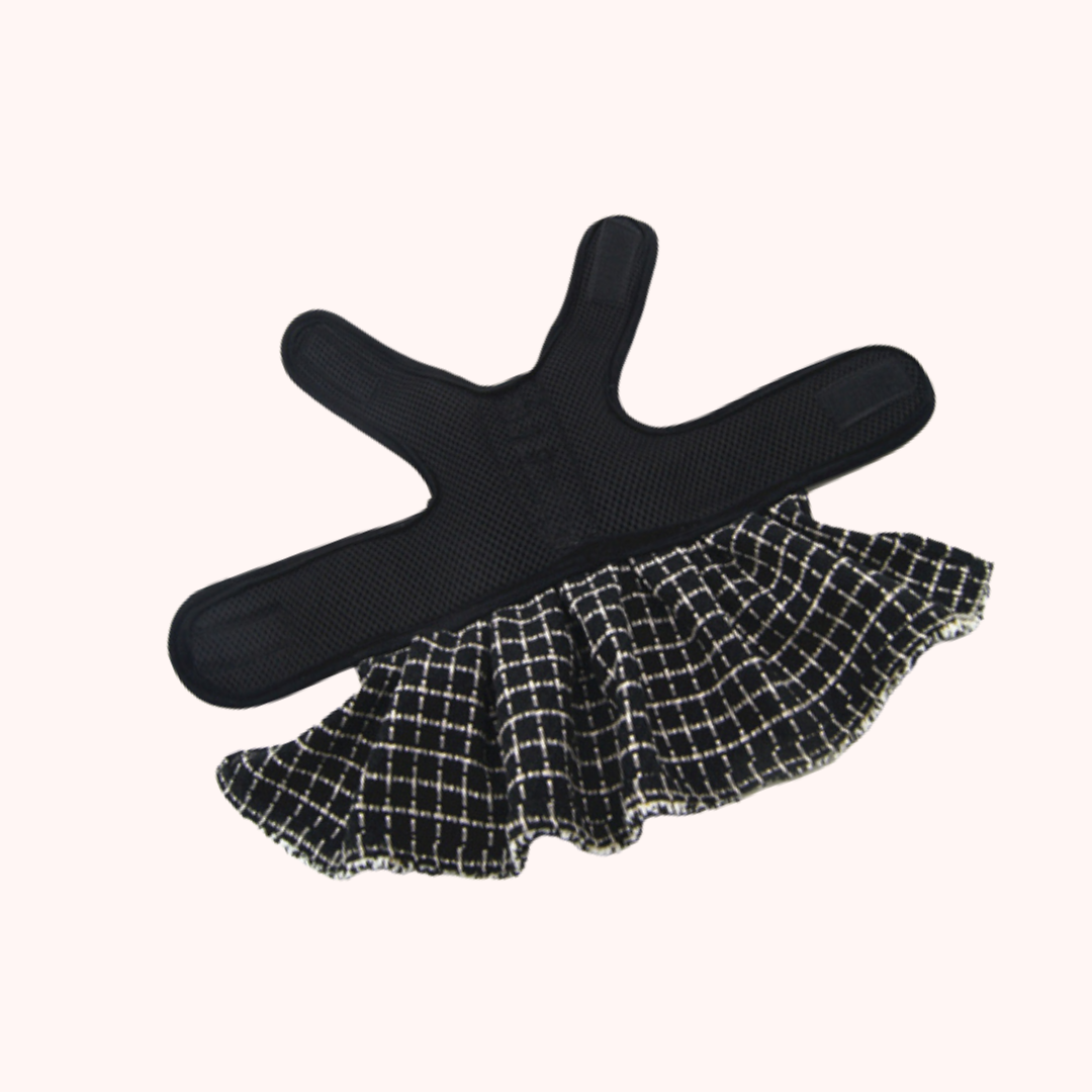 Fashion Tweed Dog Harness in Dress Style