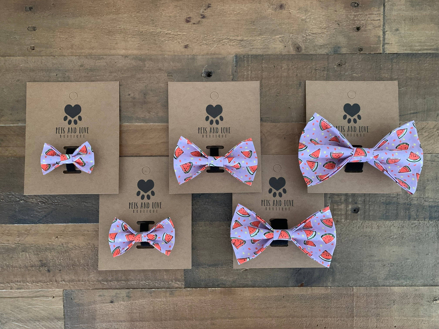 Watermelon Slices Dog Bow