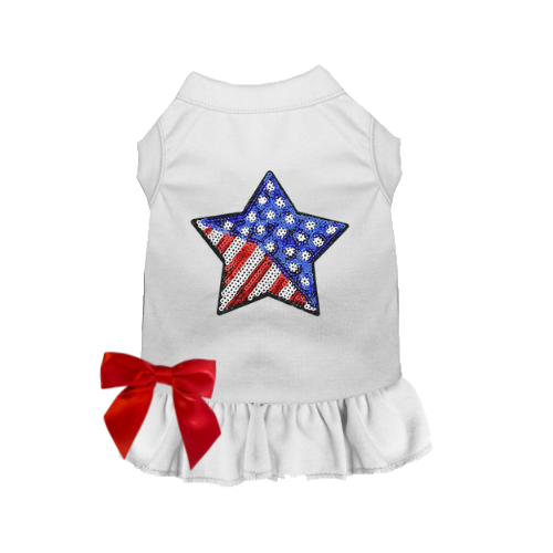 Vestido de perro con estrella patriótica