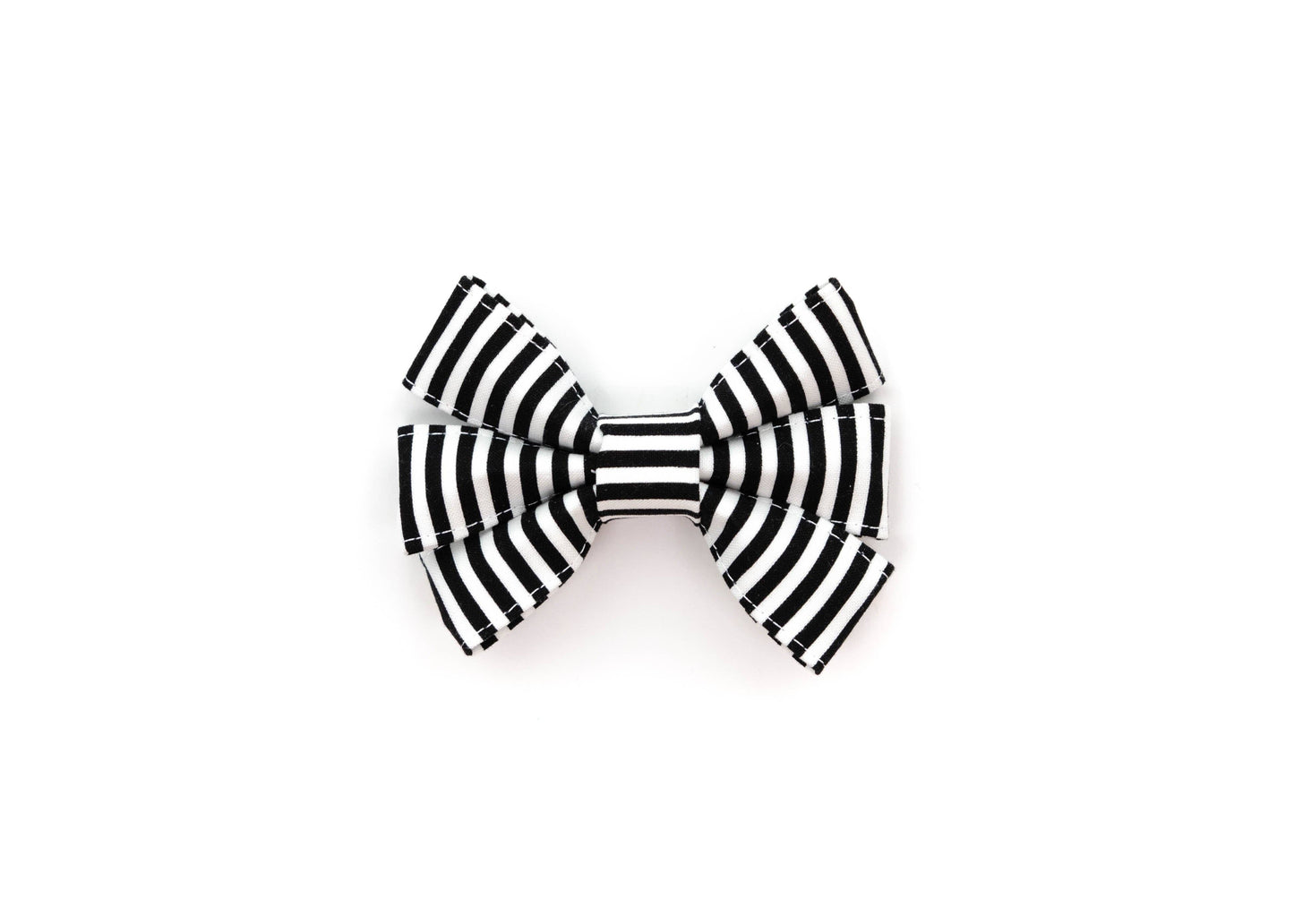 Licorice Stripe Girly Dog Bow
