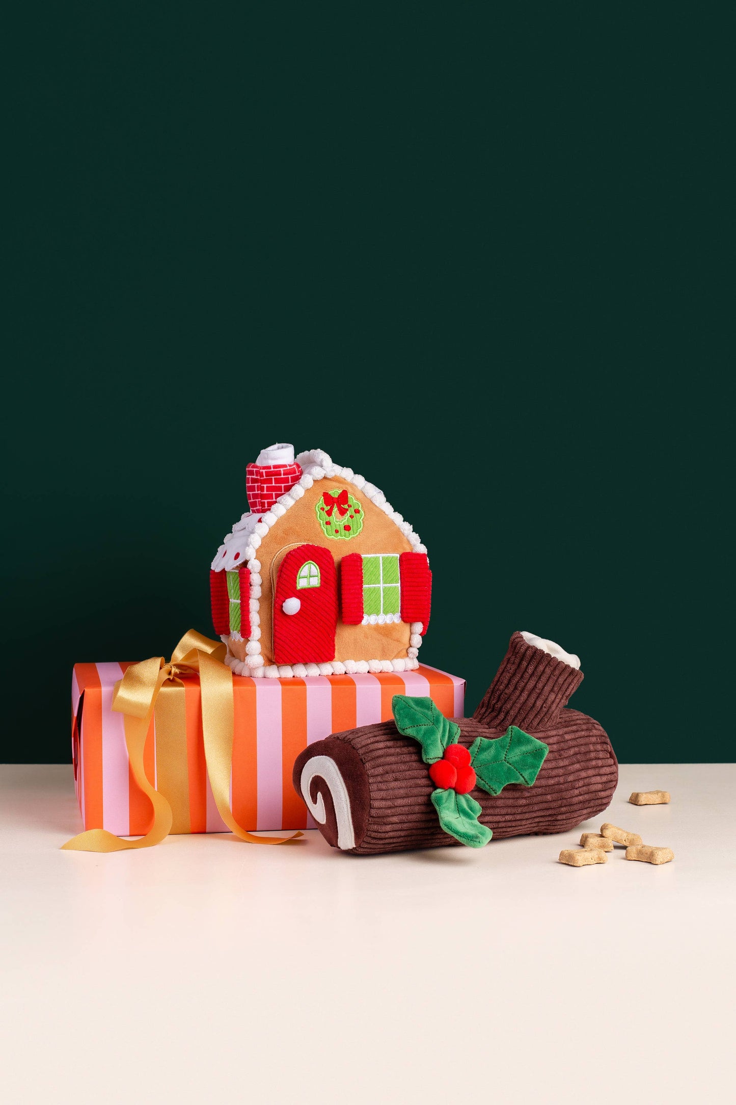 Gingerbread House Interactive Snuffle Dog Toy