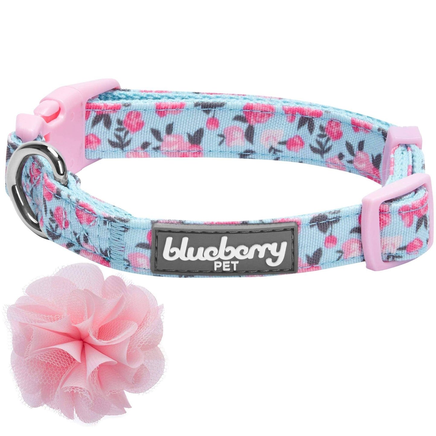 Floral Dog Collar with Flower - Assorted Colors