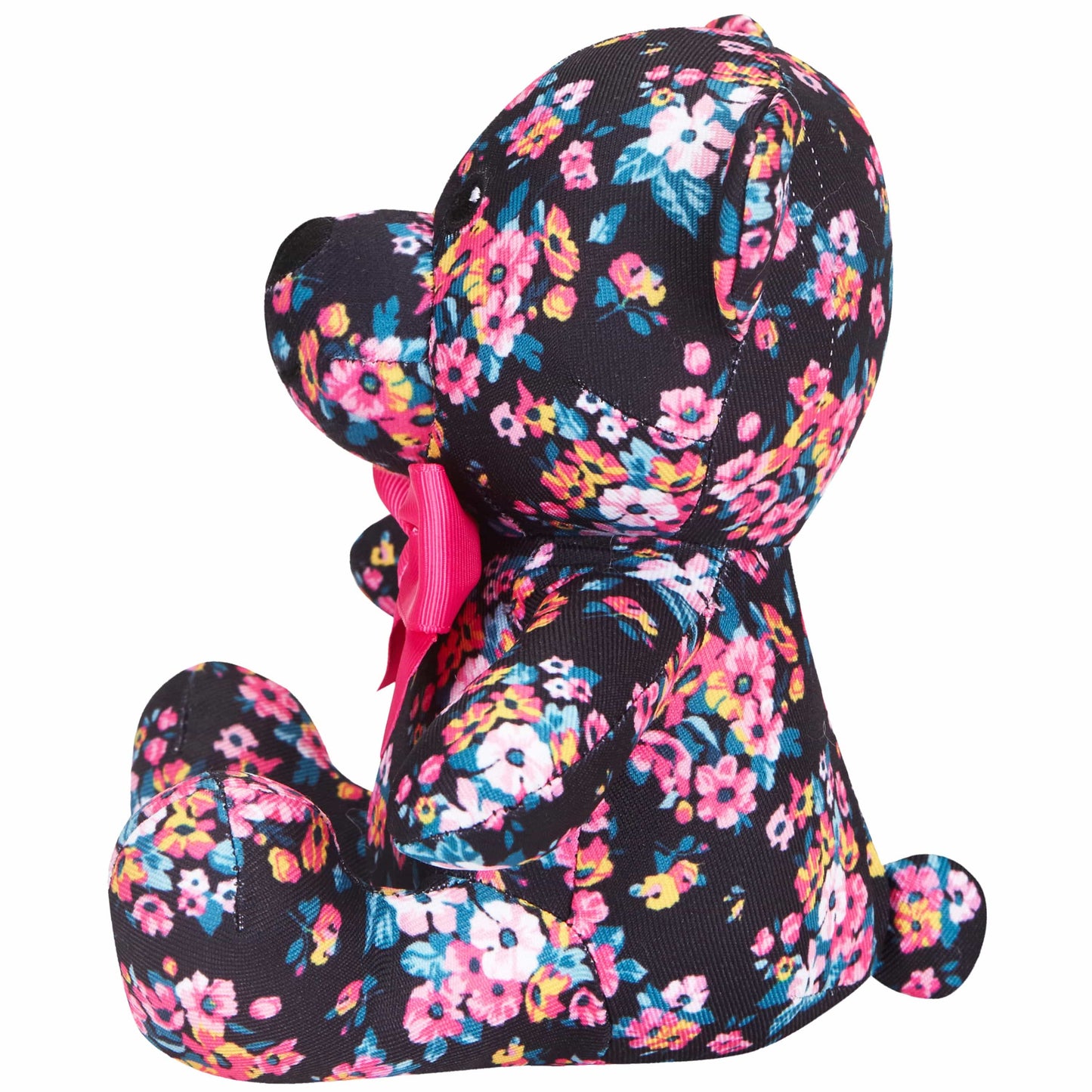3 Colors, 6" Made Well Floral Print Bear Dog Toy: Light Blue / 6"
