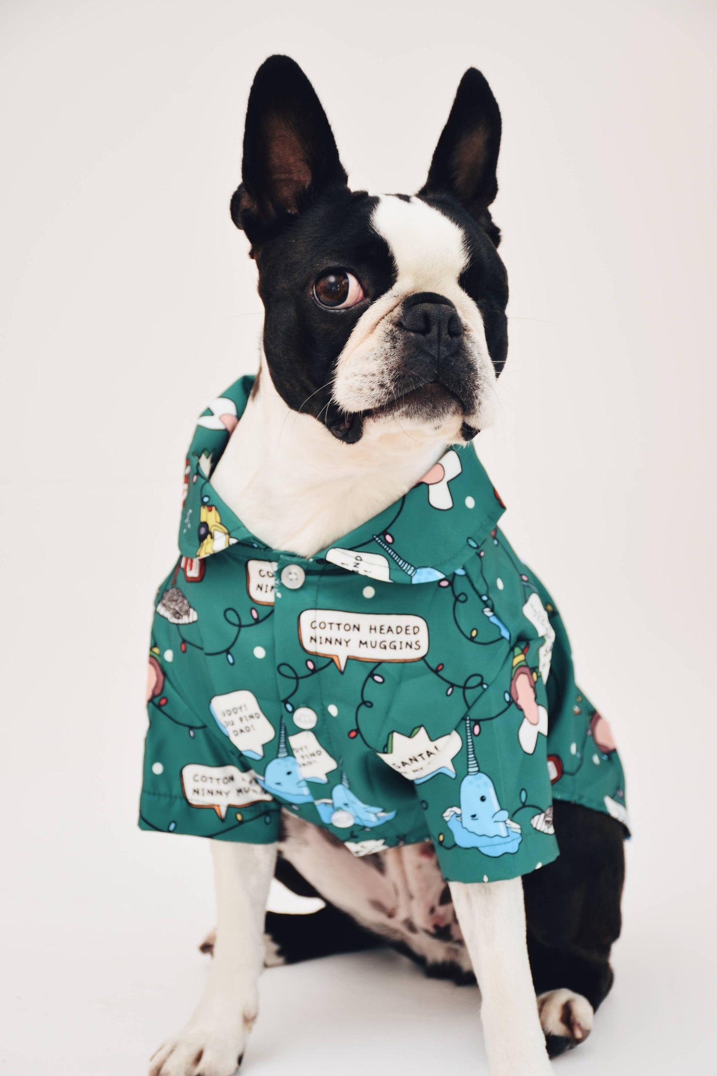 Camiseta para perro con elfo navideño
