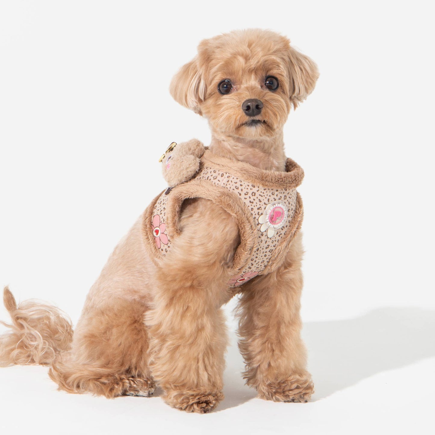 Pinkaholic Alisa Vest Dog Harness Leopard w/ Plush Bear