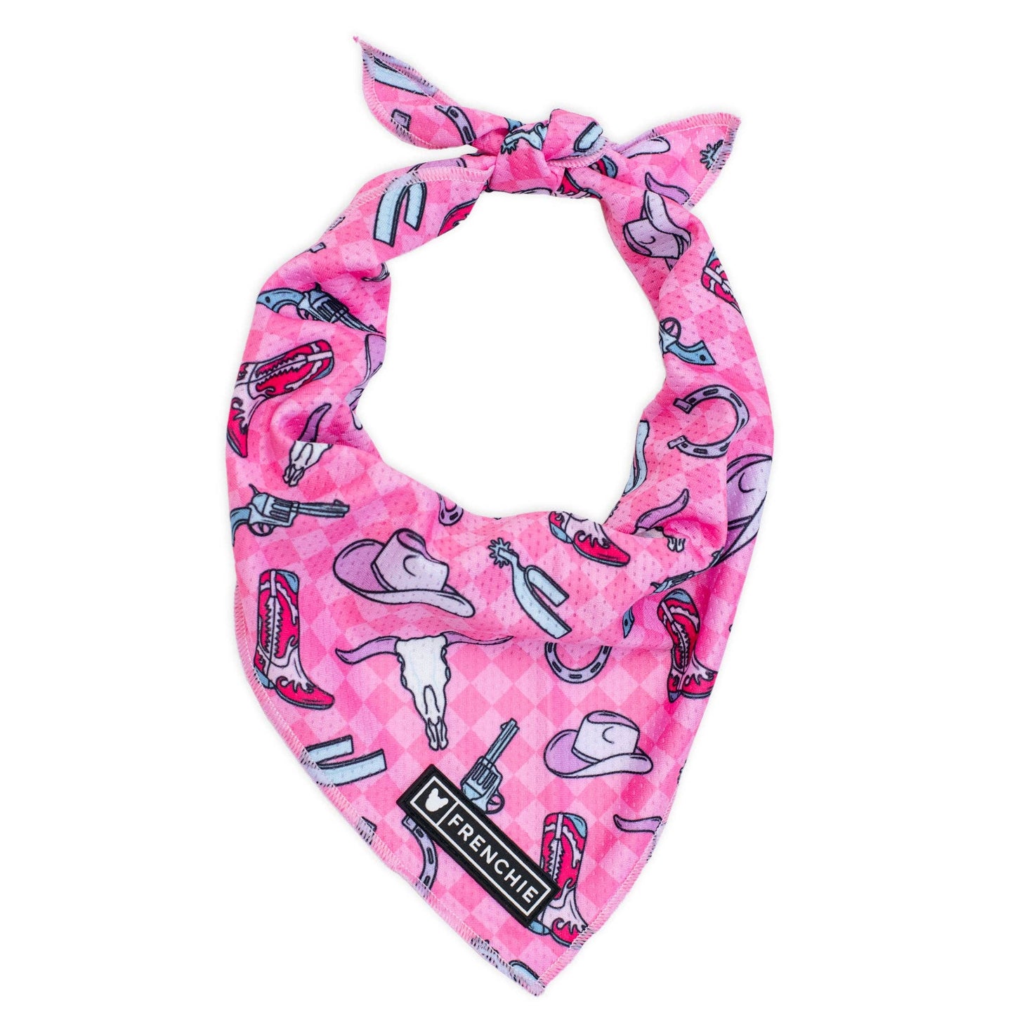 Frenchie Cooling Bandana - Wild West Pink
