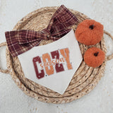 Bandana para perros a cuadros de la temporada Cozy