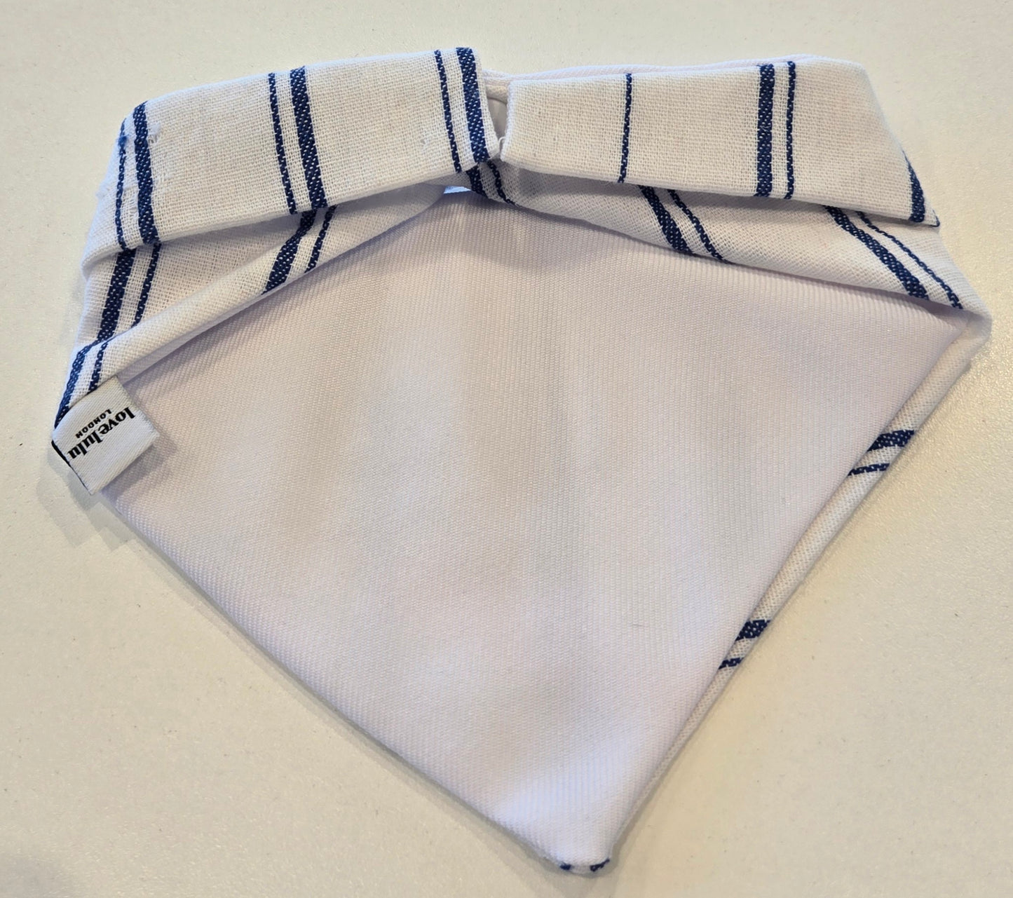White Stripe Polo Dog Bandana