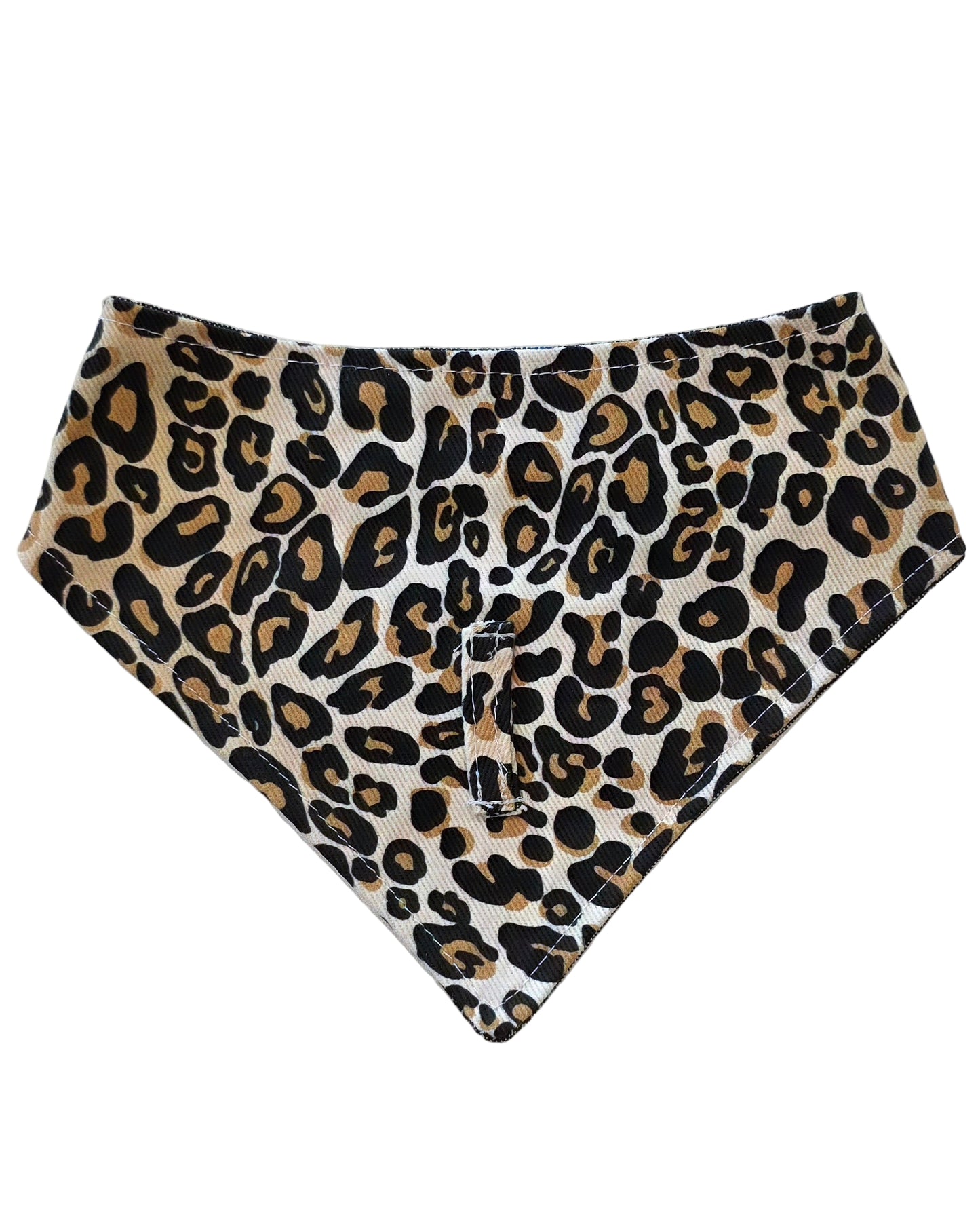 Cheetah Denim with Loop Dog Bandana
