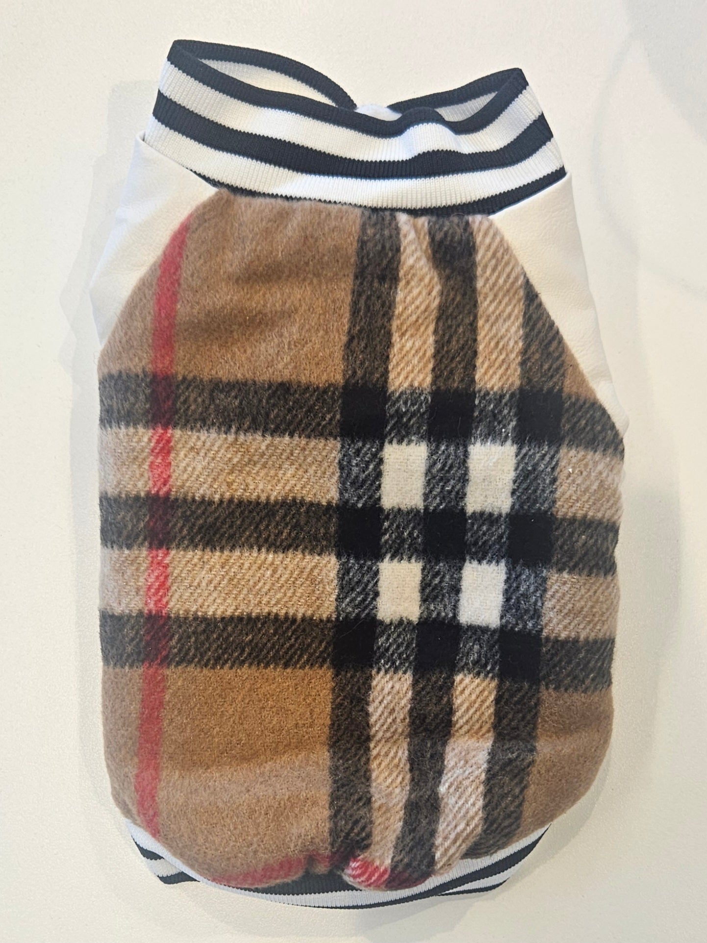 Burberry Brown Tartan Dog Coat