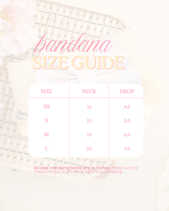 Blue Flower Dog Bandana