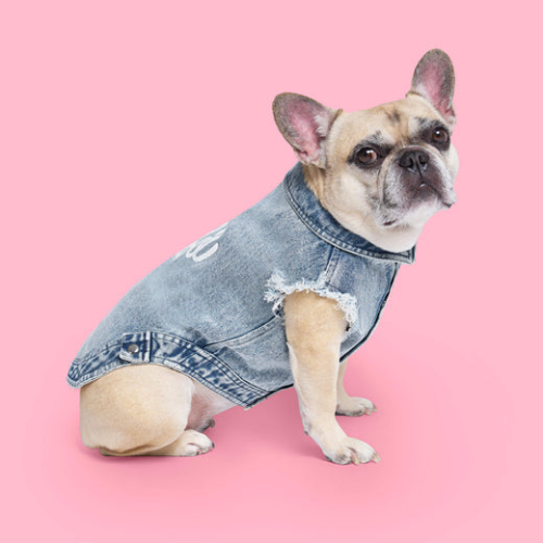 Barbie Downtown Denim Vest - Acid Wash Blue