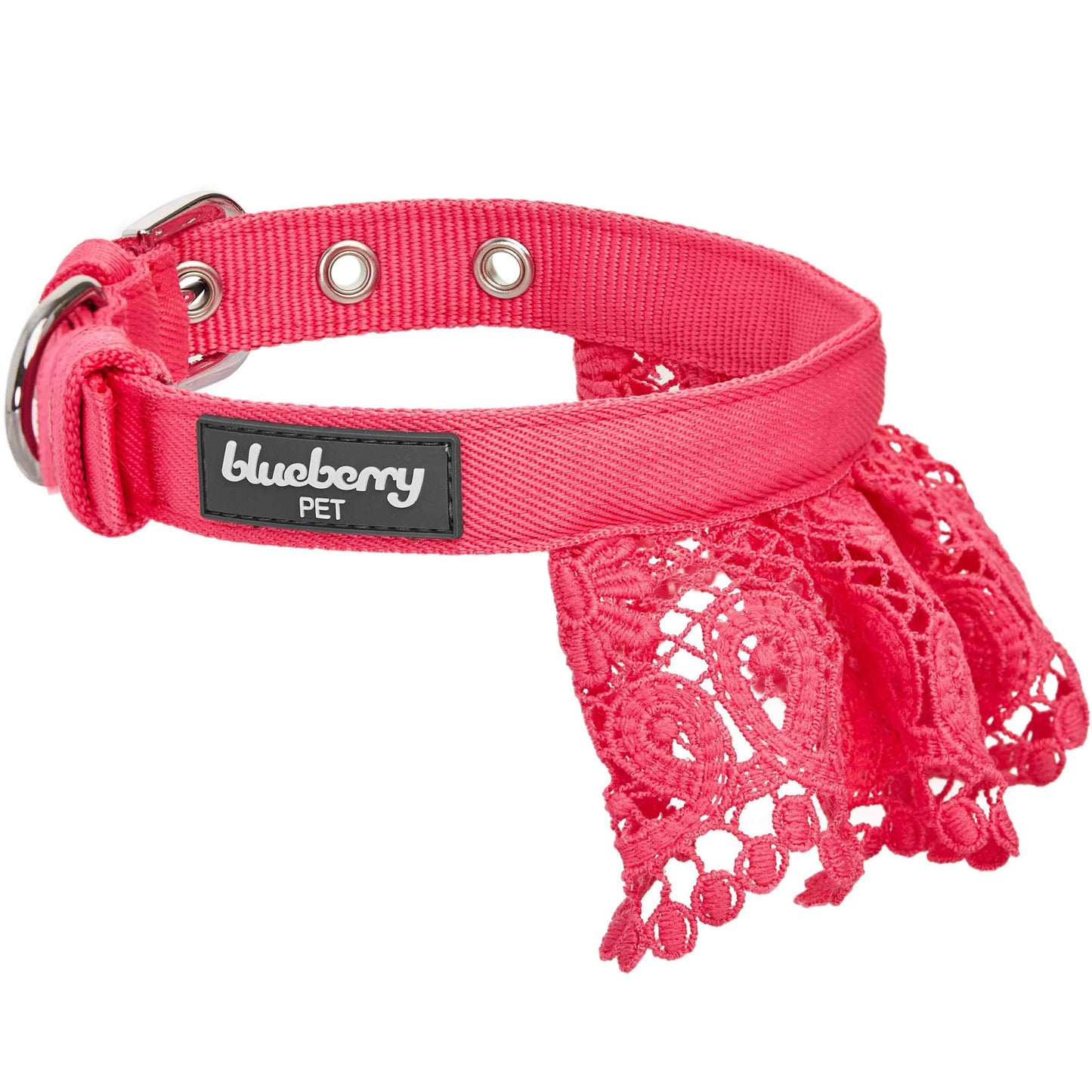 Cute Floral Lace Dog Collar - Lavender