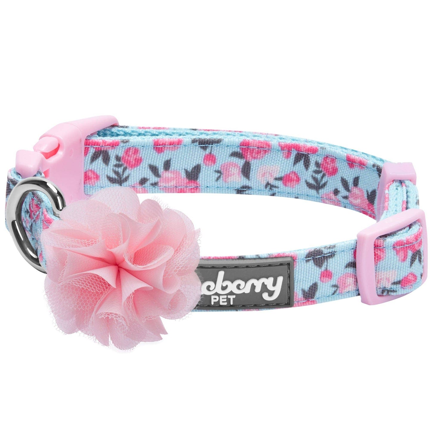 Floral Dog Collar with Flower - Assorted Colors