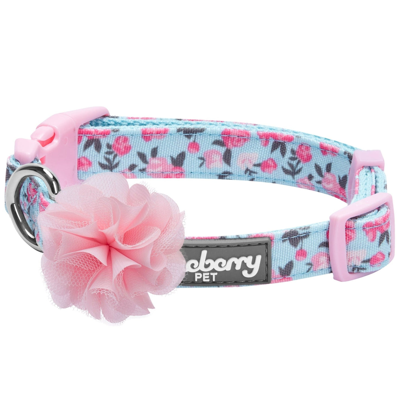 Floral Dog Collar with Flower - Assorted Colors