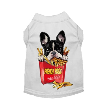 Camiseta para perro Frenchie Fries (colores surtidos)