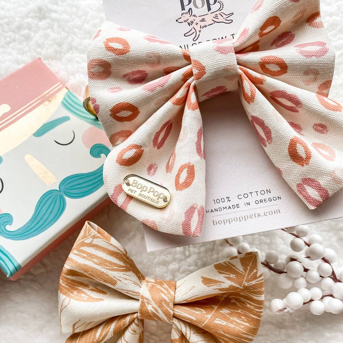 Love & Kisses Dog Sailor Bow Tie
