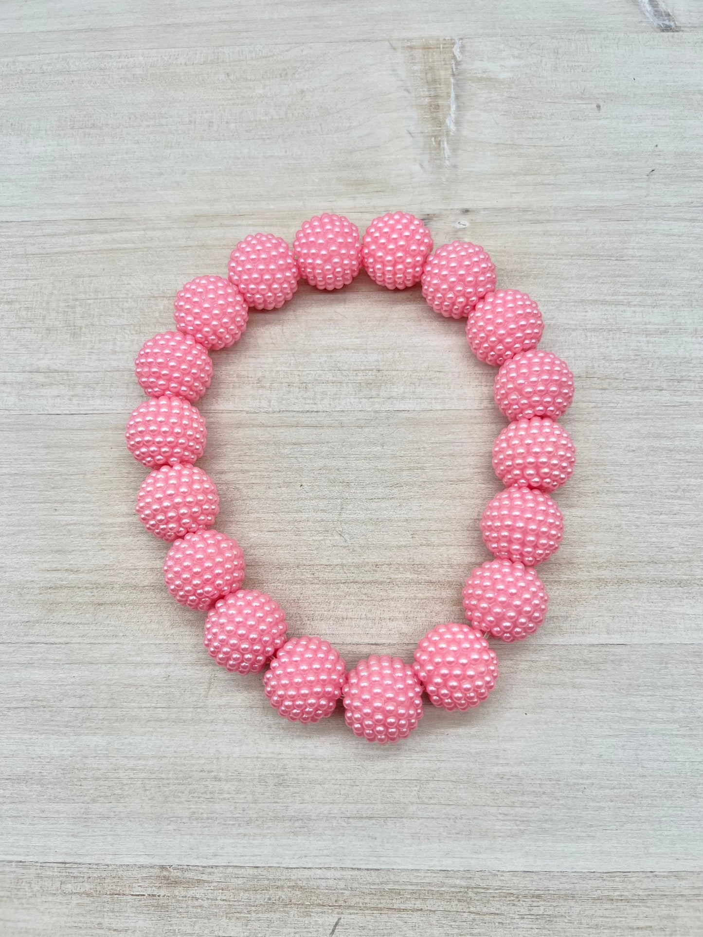 Spring Pink Berry Dog Necklace