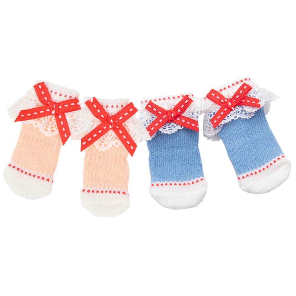 Lovely Lace Socks - Sky Blue