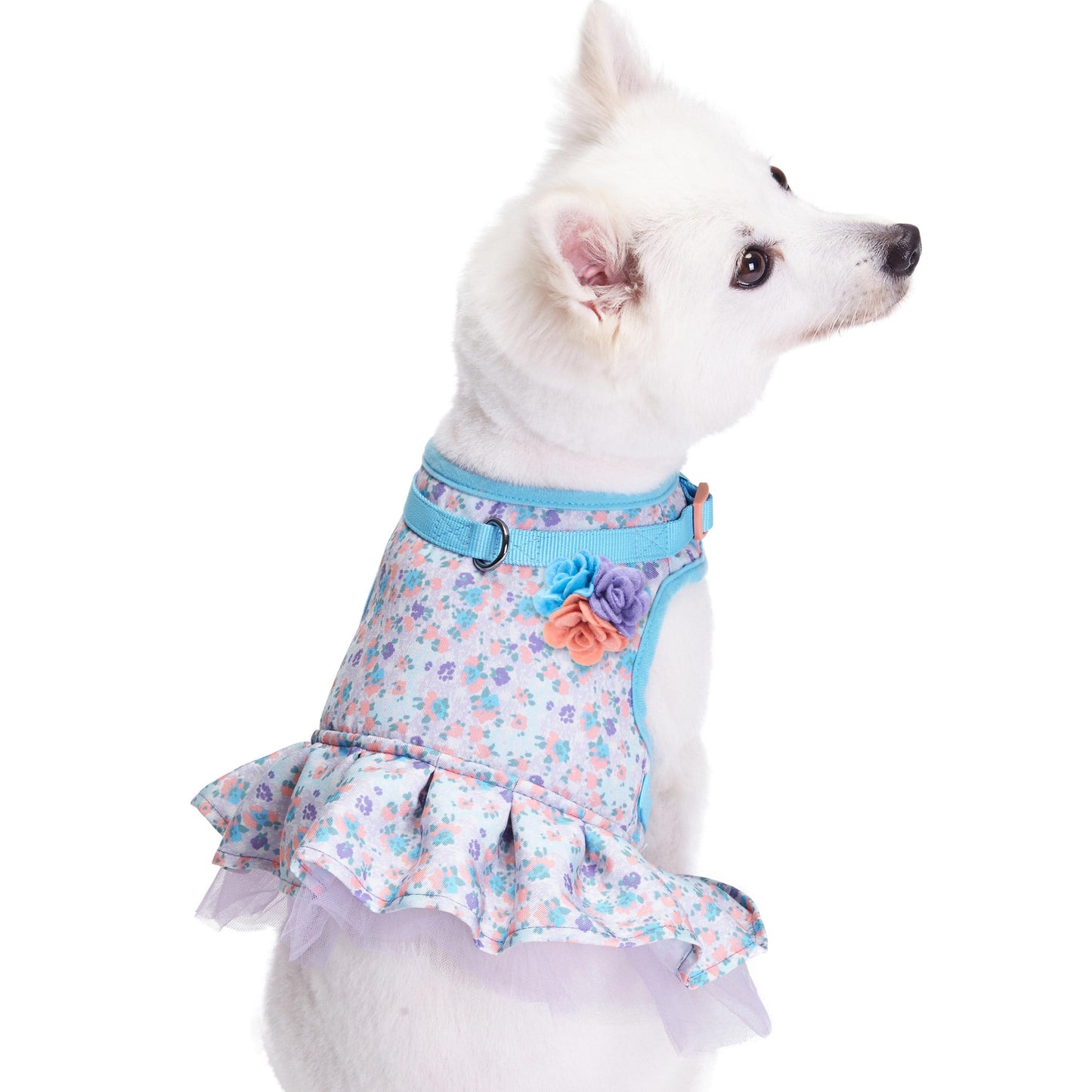 Floral Print Dog Harness Dress