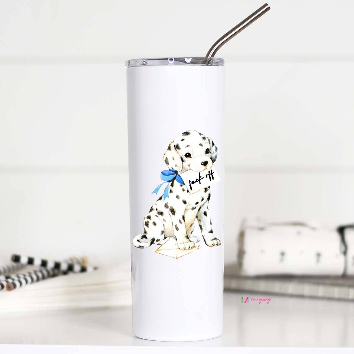 F*ck Off Puppy Funny 20oz Stainless Steel Tall Travel Cup