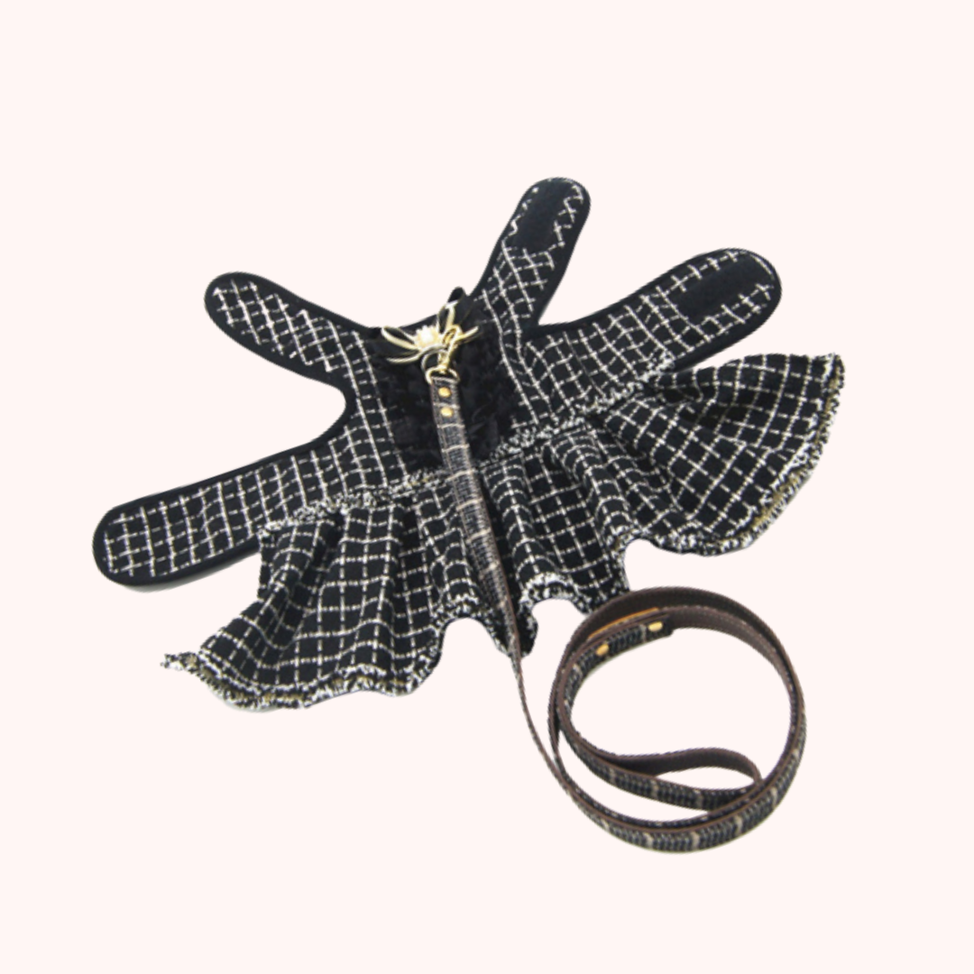 Fashion Tweed Dog Harness in Dress Style