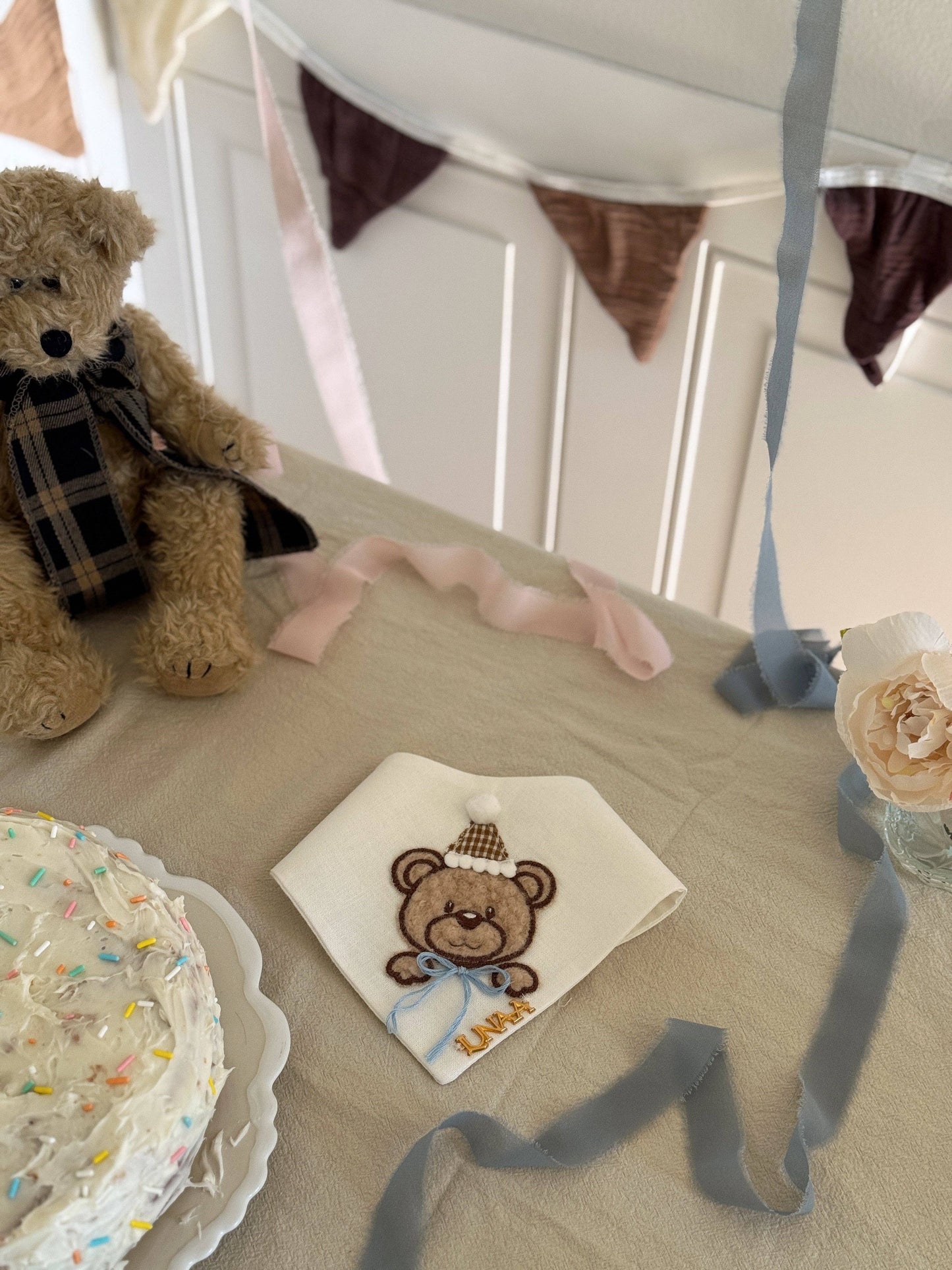 Teddy's Birthday Dog Bandana