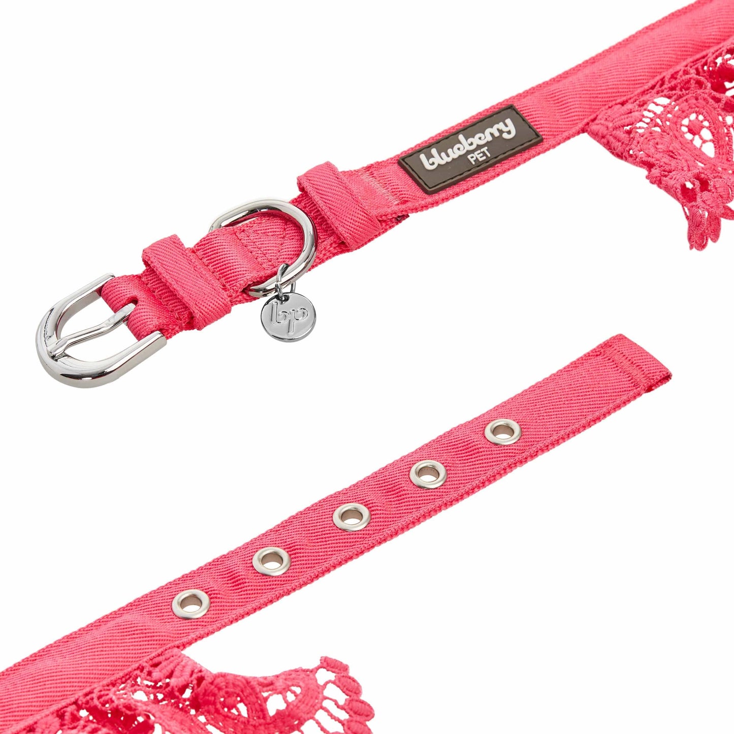 Cute Floral Lace Dog Collar - Lavender