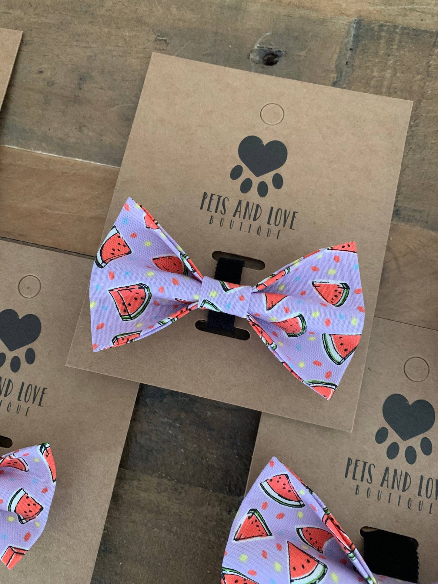 Watermelon Slices Dog Bow