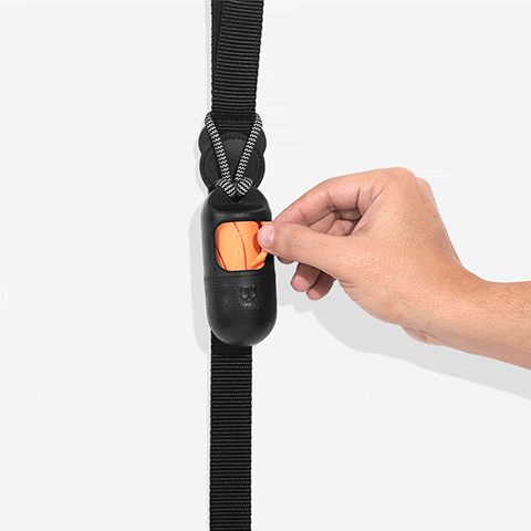Black - Poop Bag Dispenser With Compostable Bags