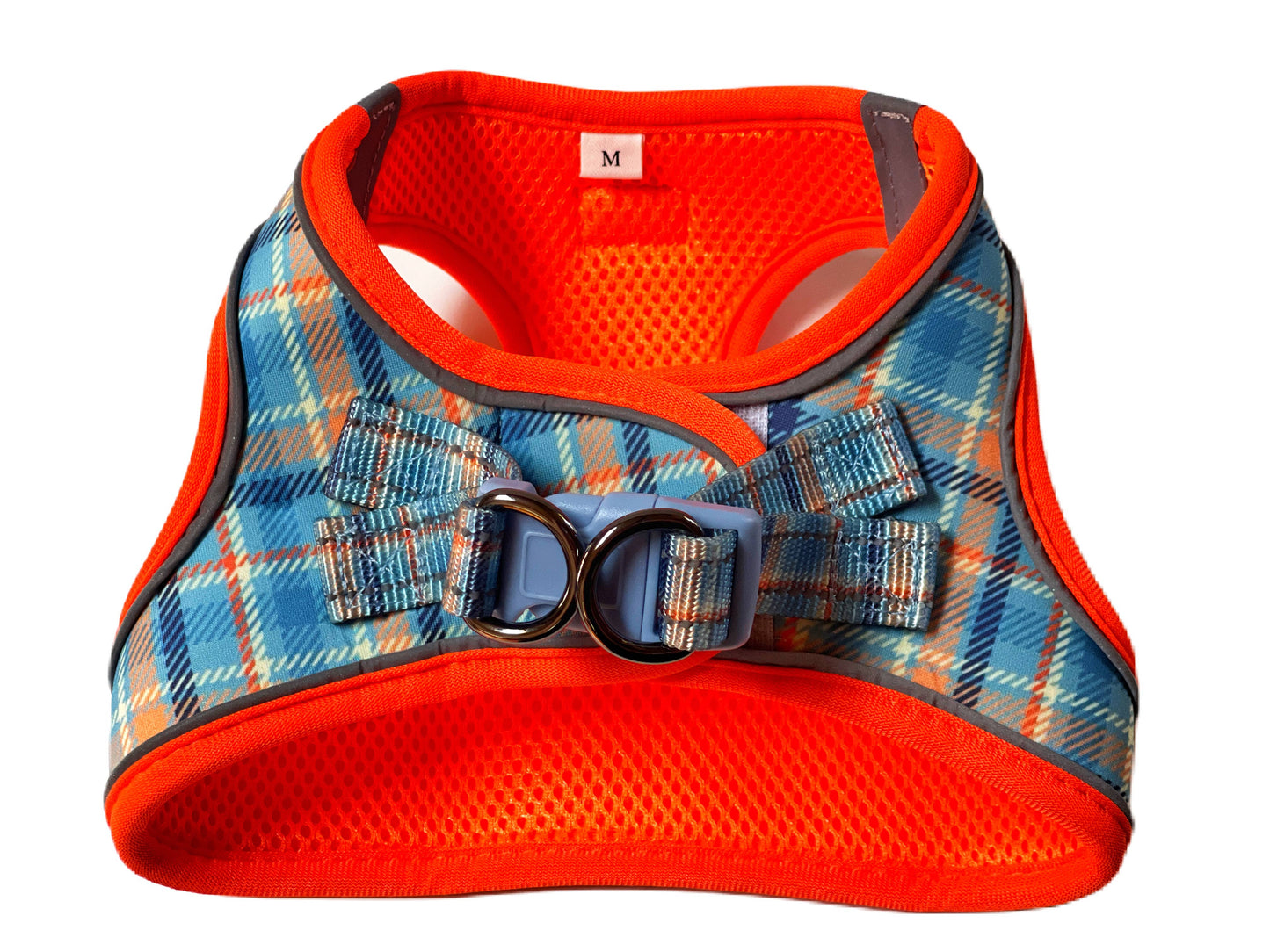 Murphy Blue & Orange Plaid Dog Harness Vest