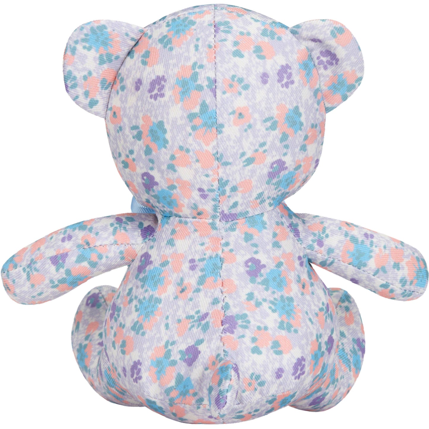 3 Colors, 6" Made Well Floral Print Bear Dog Toy: Light Blue / 6"