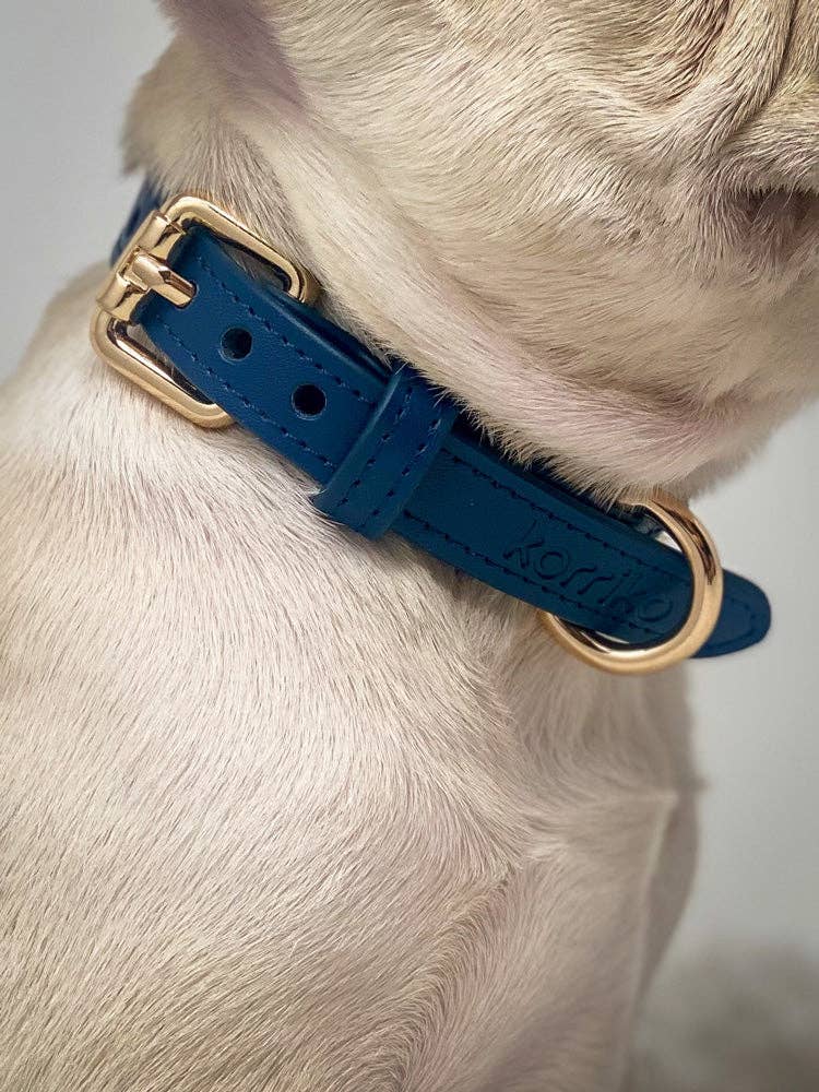 Conjunto de collar y correa para perros Signature - Azul marino