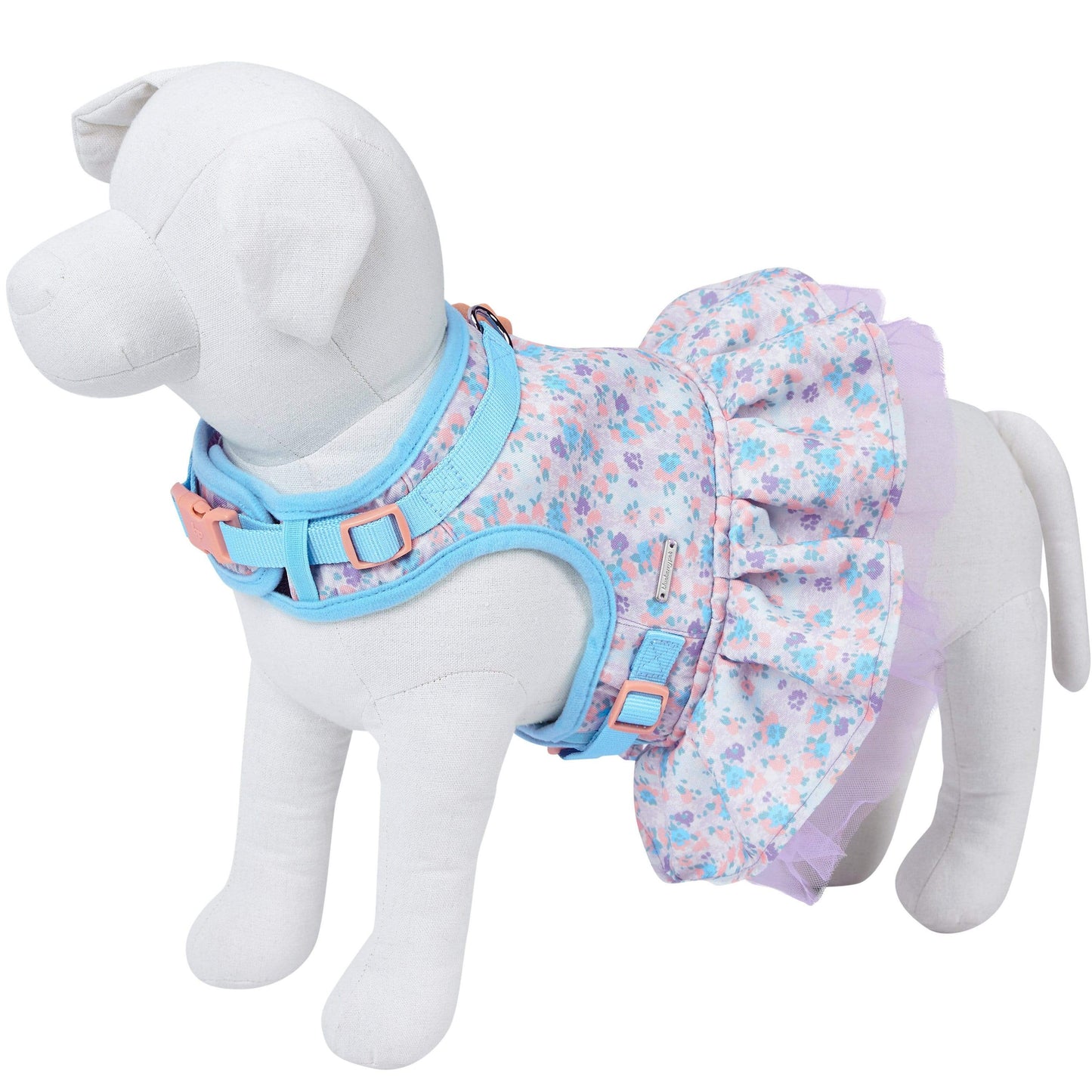 Floral Print Dog Harness Dress