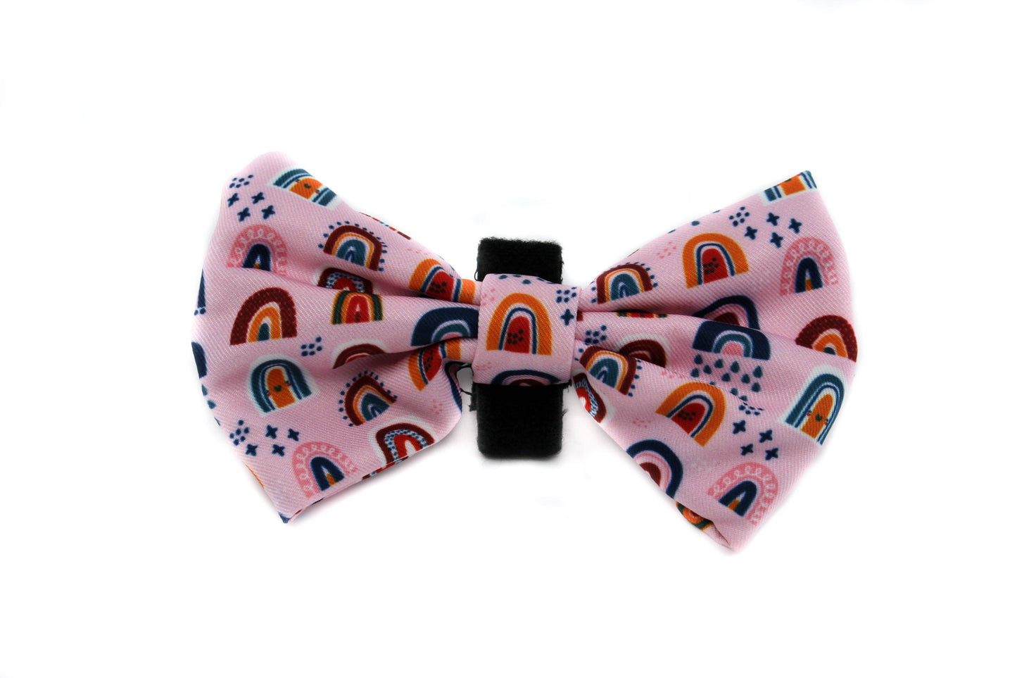 Pink Rainbows Dog Bow Tie