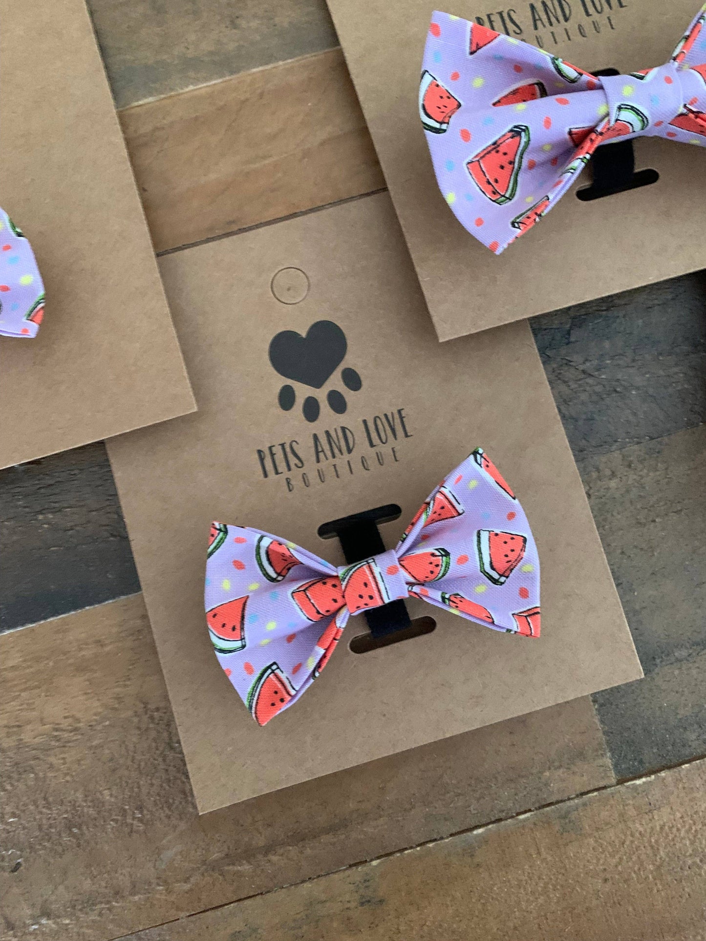 Watermelon Slices Dog Bow