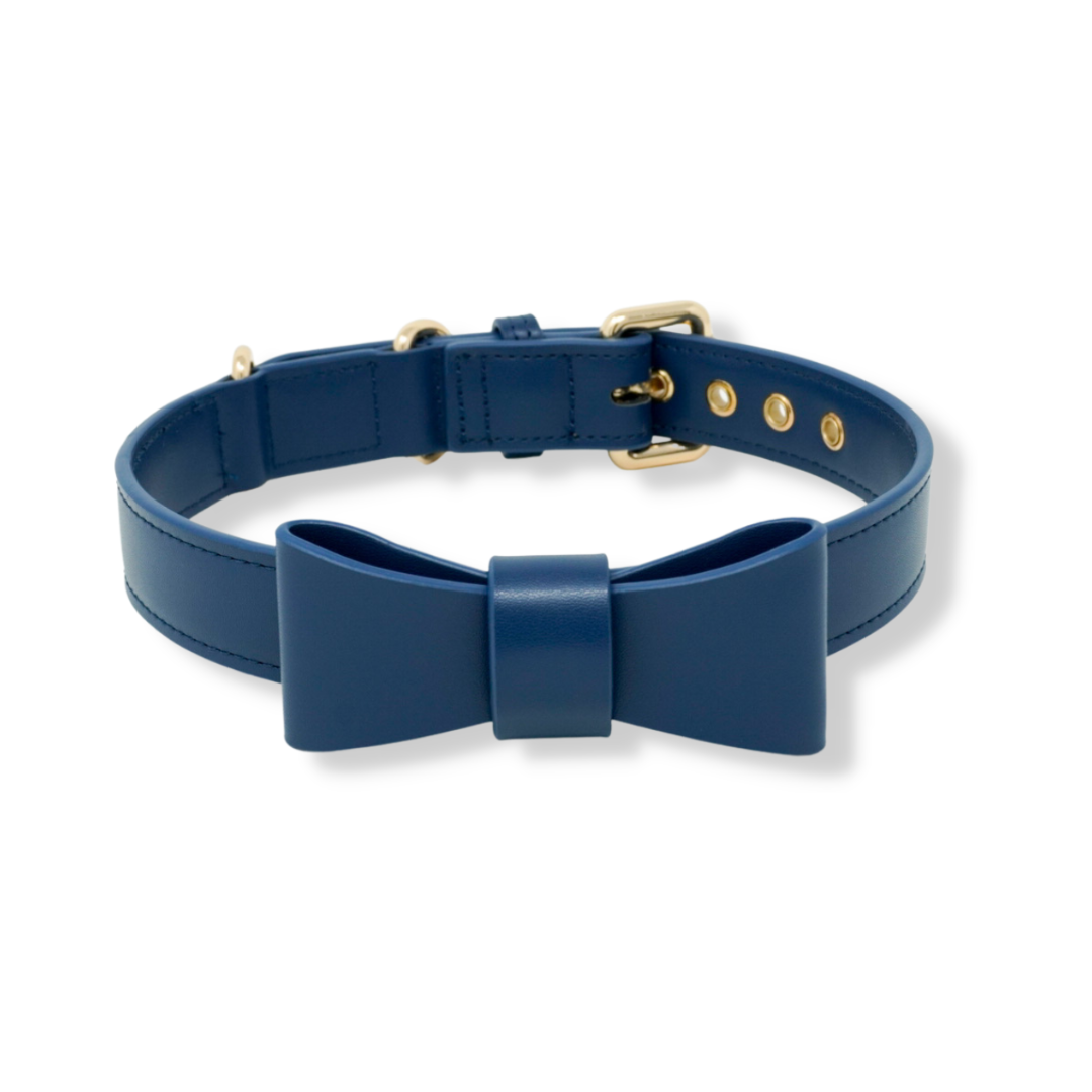 Conjunto de collar y correa para perros Signature - Azul marino