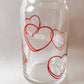 Dog Candy Hearts Glass Can