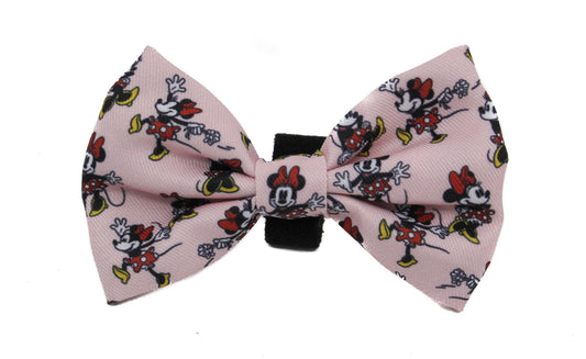 Minnie Mouse & Flowers Dog Bow Tie