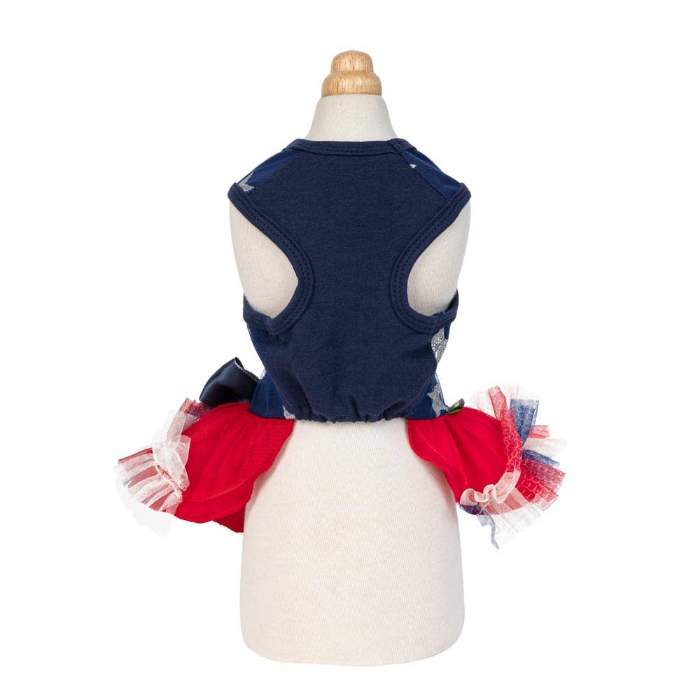 Patriotic Sparkly Dog Tutu Dress