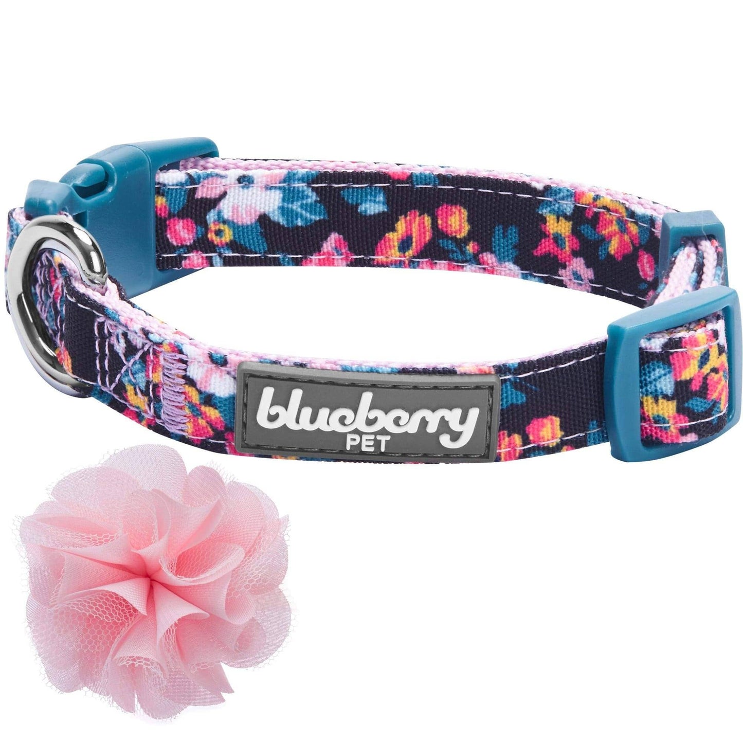 Floral Dog Collar with Flower - Assorted Colors