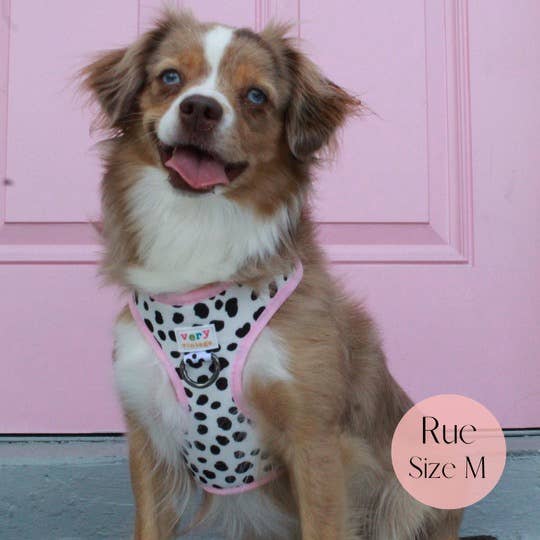 Moo White & Black Cow Adjustable Dog Harness