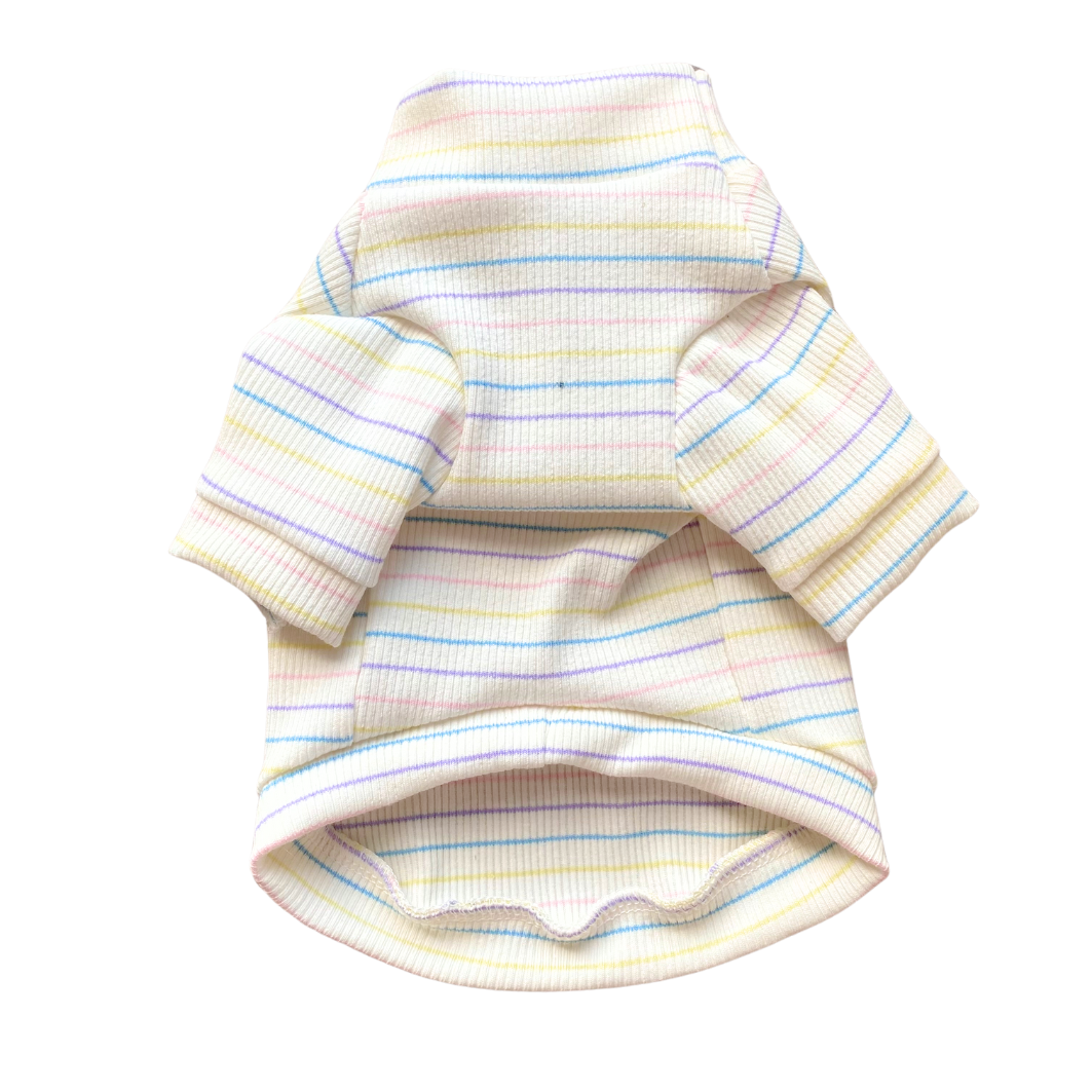 Pastel Striped Dog Turtleneck