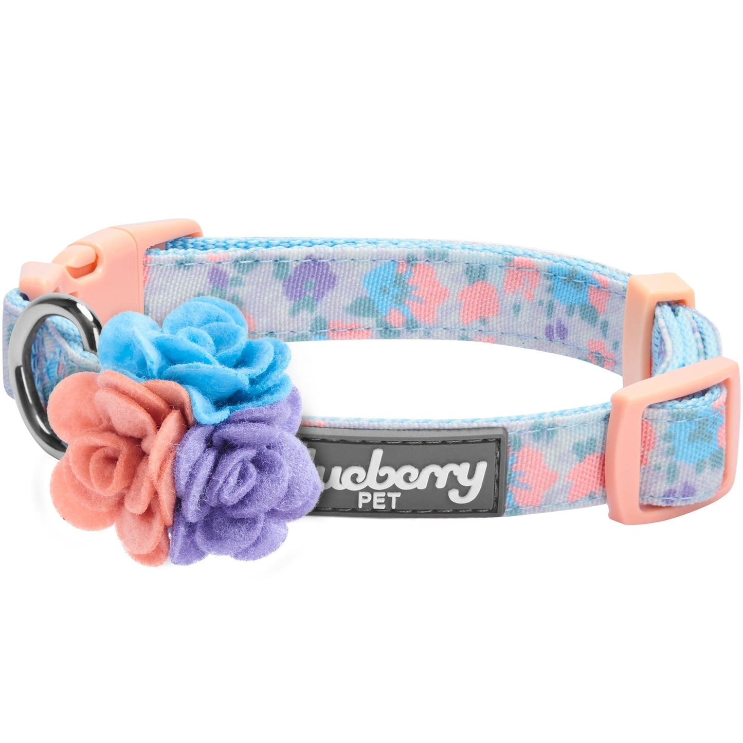 Floral Dog Collar with Flower - Assorted Colors