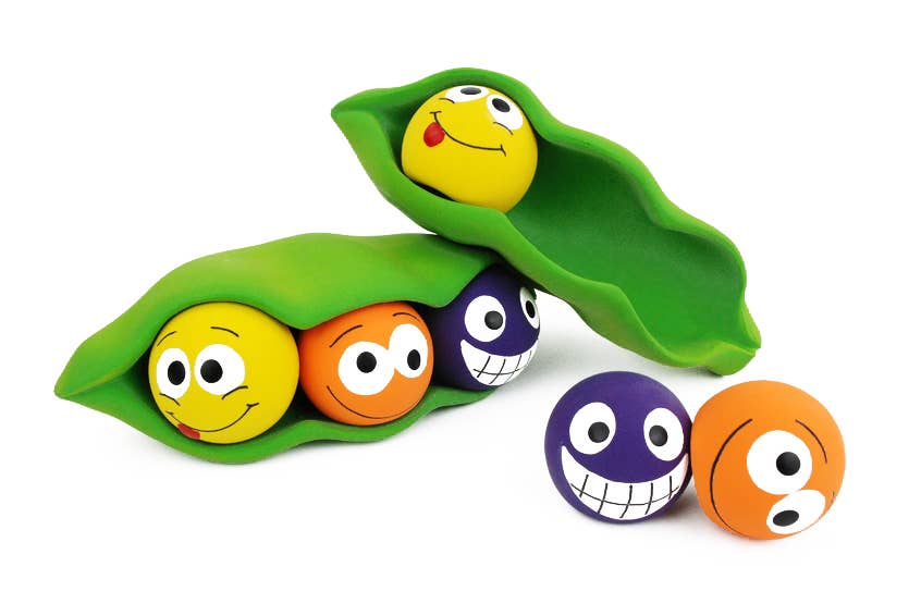 Three Peas in a Pod Latex Dog Chew Toy 7.5"