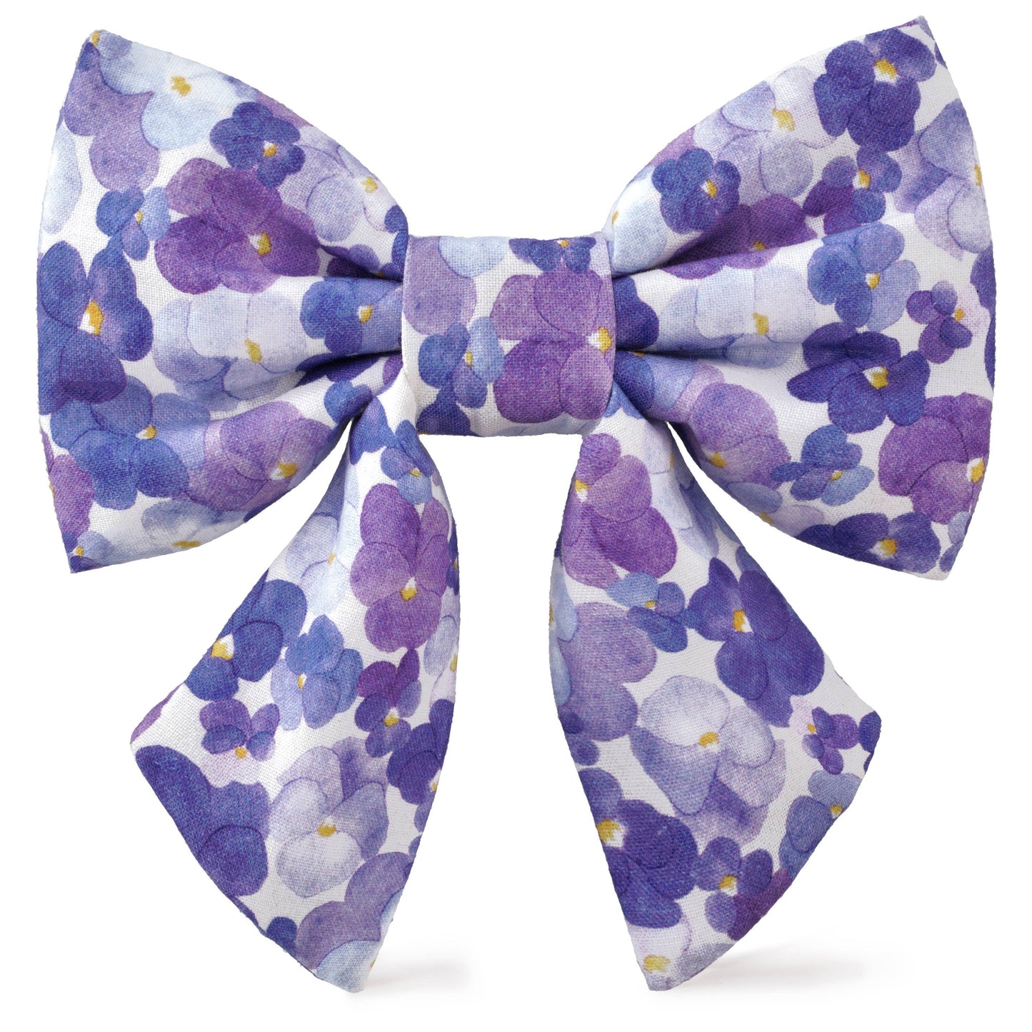 Pressed Pansies Spring Lady Dog Bow