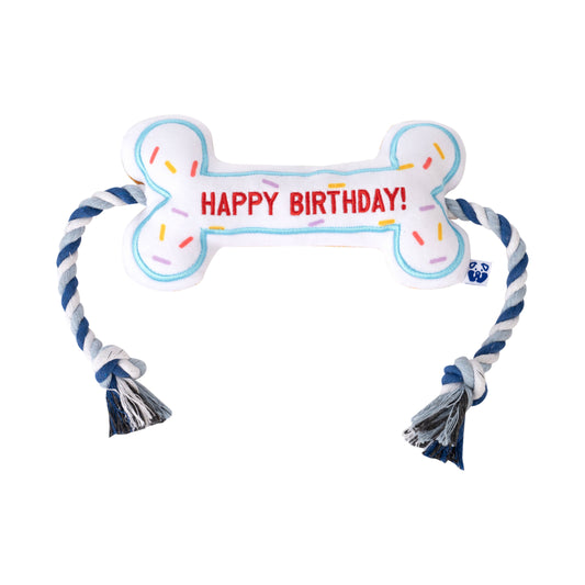 Happy Birthday Bone with Rope