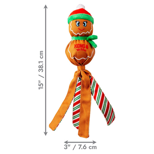 Kong Holiday Wubba™ Gingerbread Man Dog Toy