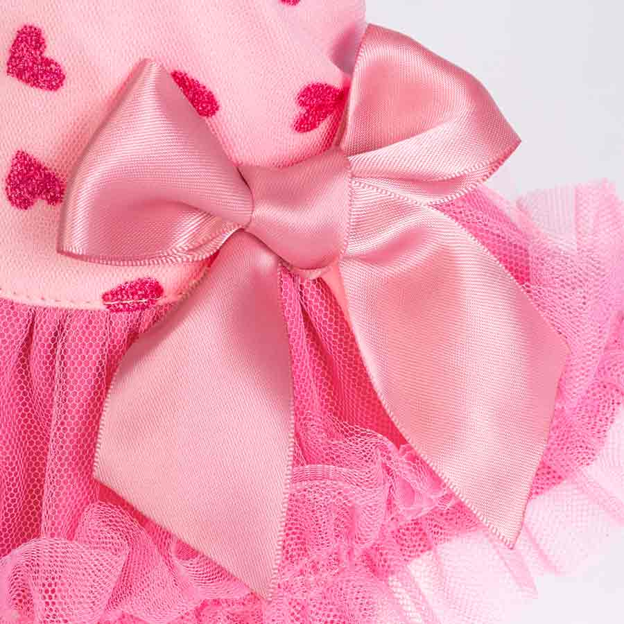 Sparkly Heart Dog Tutu Dress